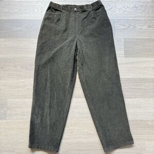 LL Bean Pants Women 18 Medium Tall Corduroy Vintage 90s Loose Baggy Relaxed